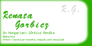 renata gorbicz business card