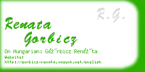 renata gorbicz business card